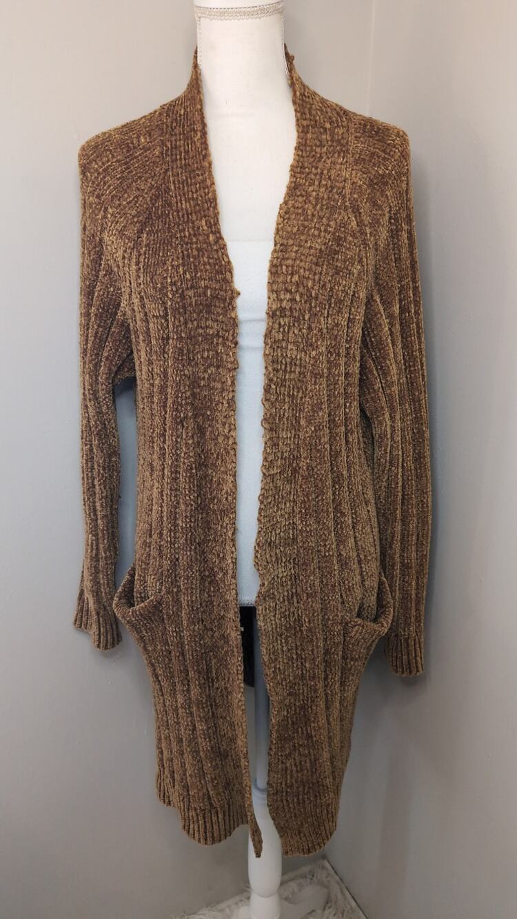 Emilio Pepe Italy Chenille Open Front Cardigan M/L